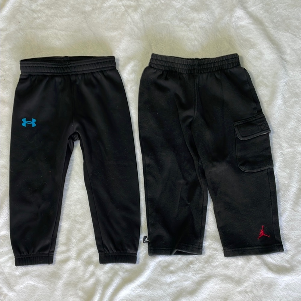 Under Armour Black Joggers with Elastic Waistbands and Tapered Ankles